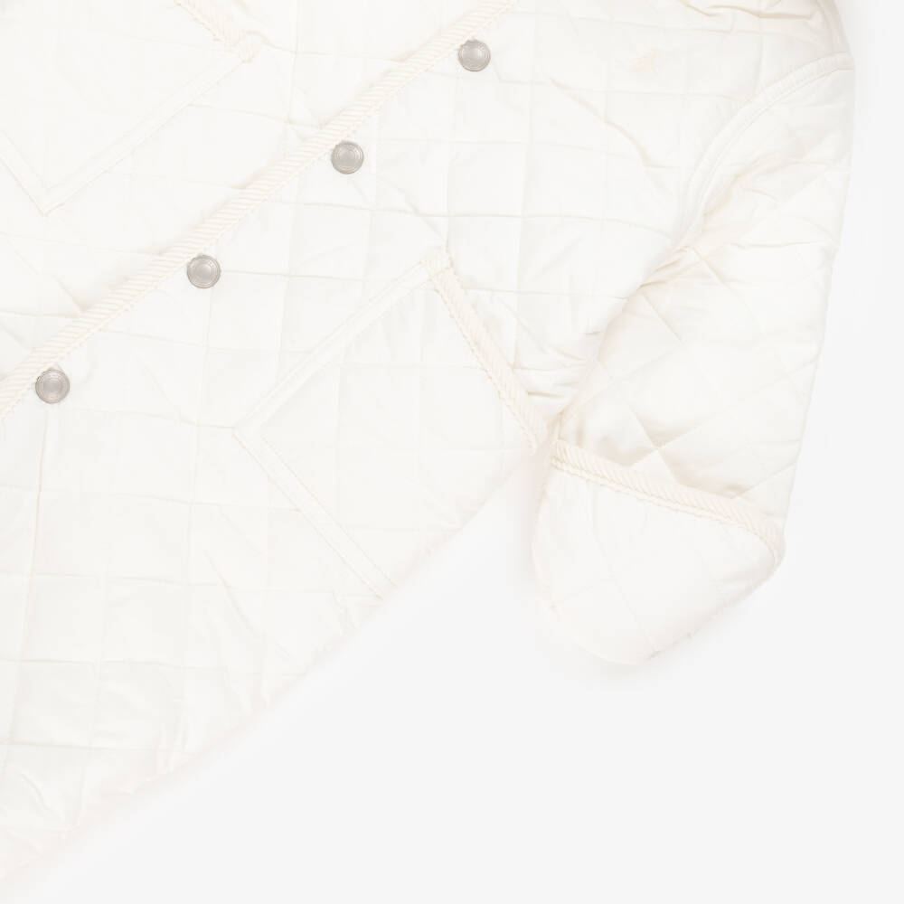 Ralph Lauren-Baby Boys Quilted Ivory Snowsuit | Childrensalon Outlet