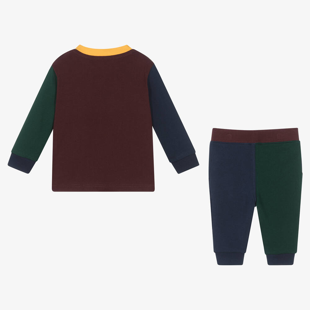 Ralph Lauren-طقم بنطلون قطن لون أحمر وكحلي للمواليد | Childrensalon Outlet