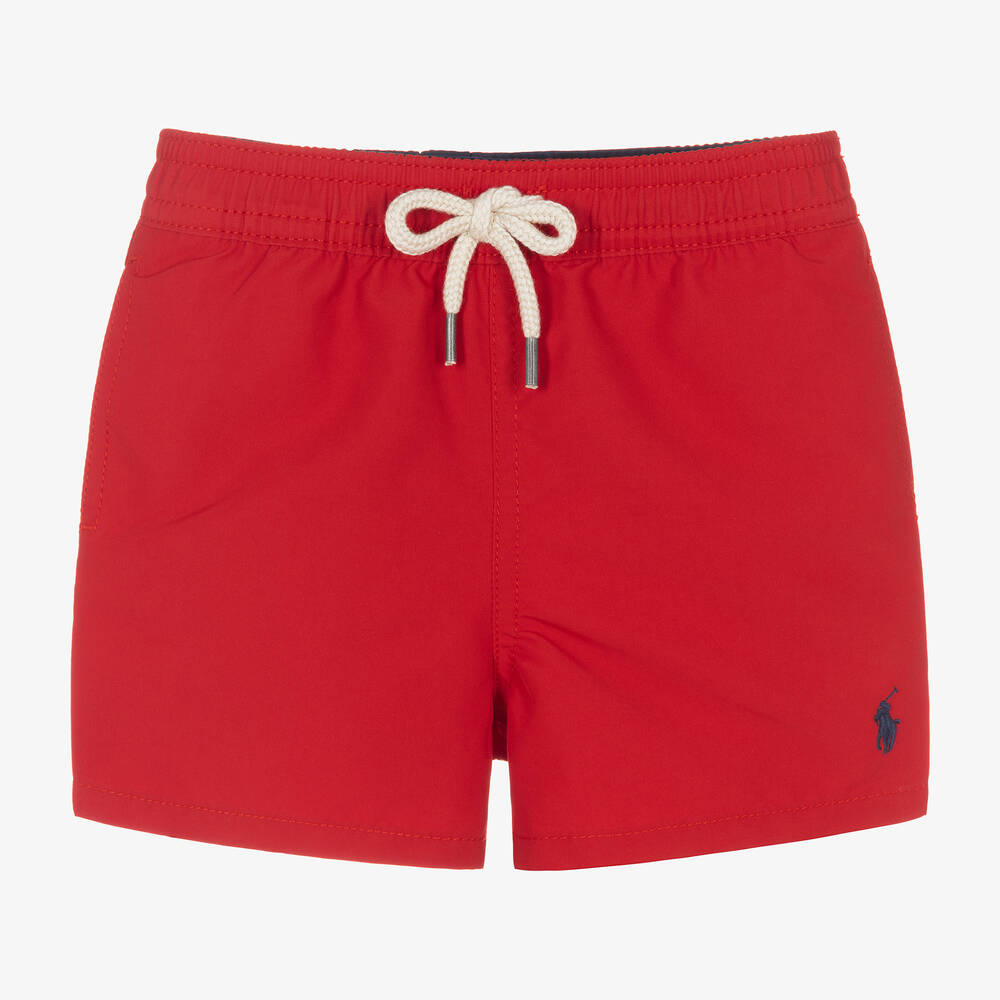 Baby Boys Red Logo Swim Shorts