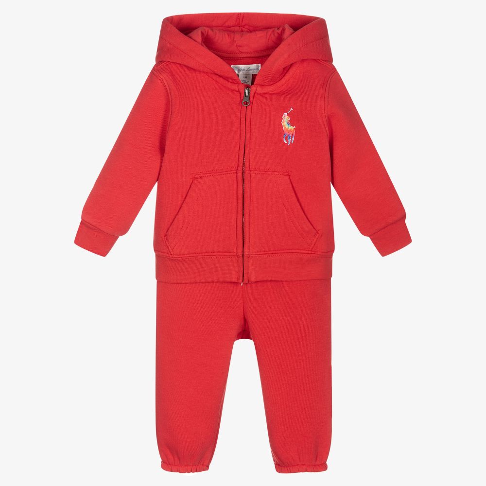 Ralph Lauren - Красный спортивный костюм для мальчиков | Childrensalon