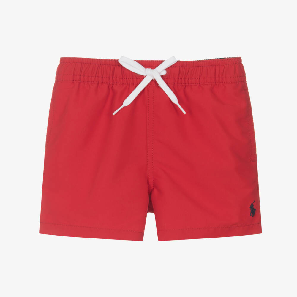 Ralph Lauren-Baby Boys Red Swim Shorts | Childrensalon Outlet