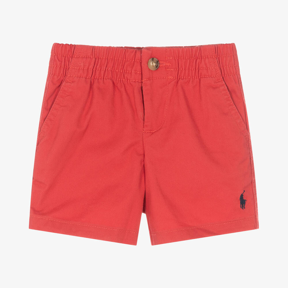 Ralph Lauren - Rote Twill-Shorts für Babys | Childrensalon