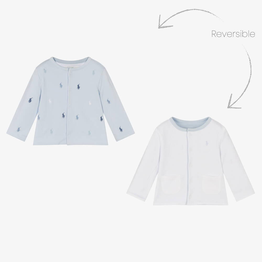 Ralph Lauren - Cardigan réversible Bébé Garçon | Childrensalon