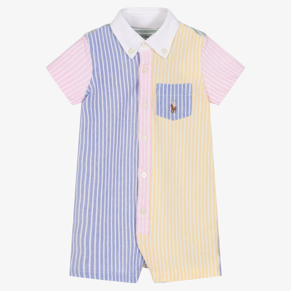 Ralph Lauren - Baby Boys Yellow Colourblock Shortie | Childrensalon