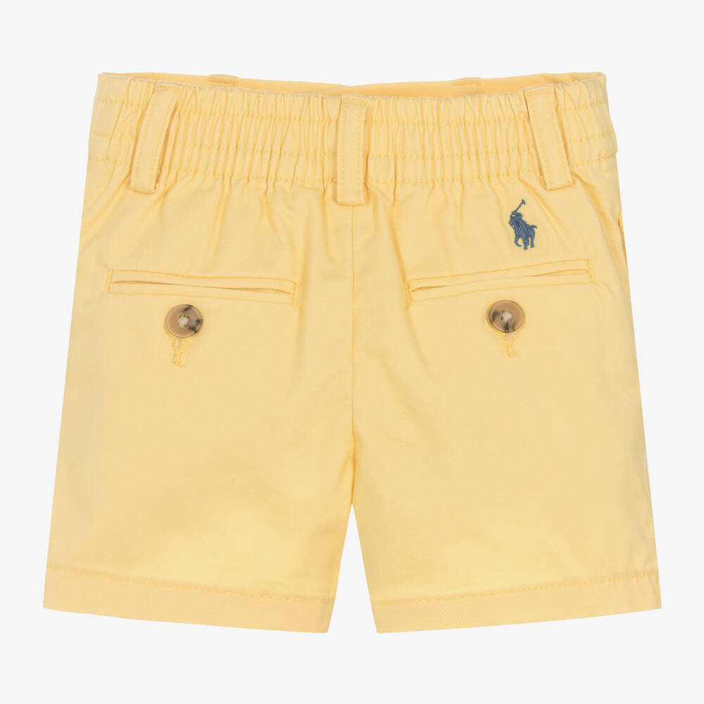 Ralph Lauren Baby Boys Yellow Cotton Chino Shorts
