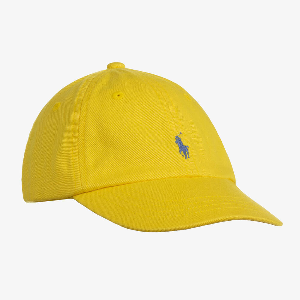 Ralph Lauren - Baby Boys Yellow Cotton Logo Cap | Childrensalon