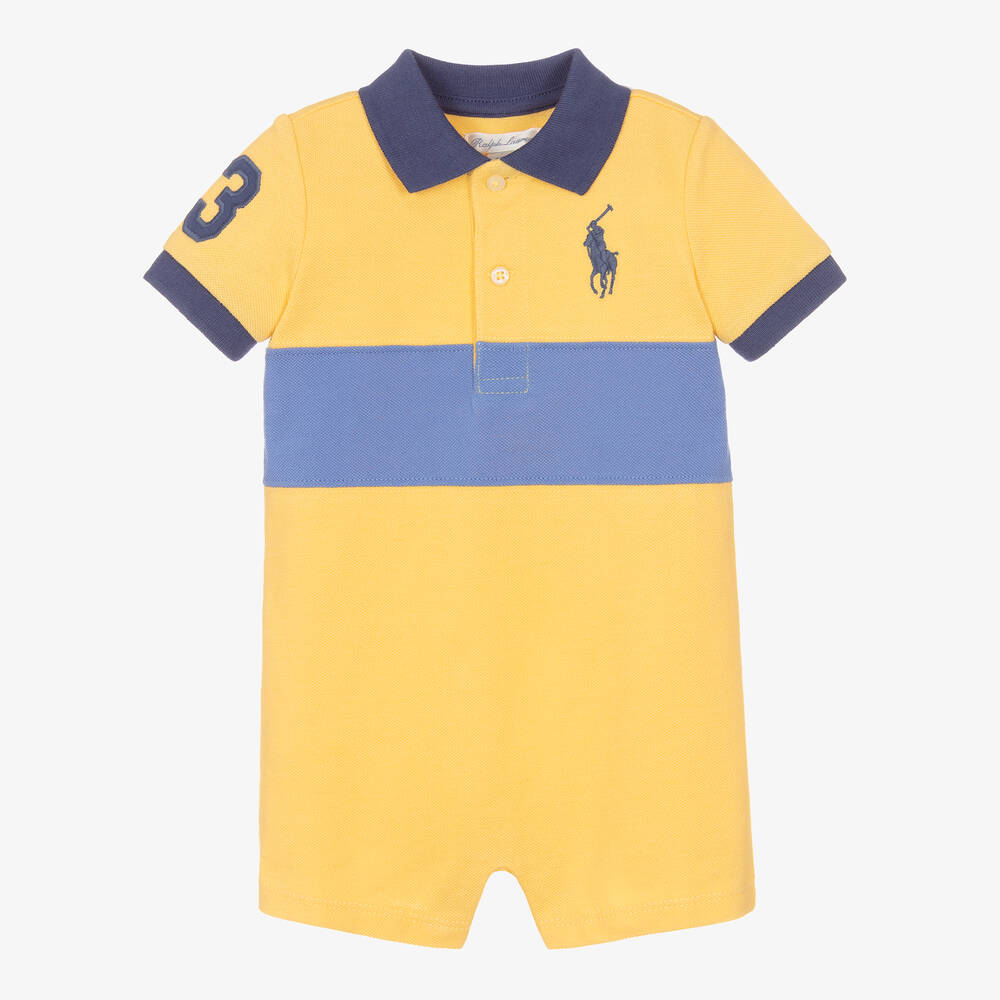 Ralph Lauren Baby Boys Yellow Polo Shortie Childrensalon Outlet