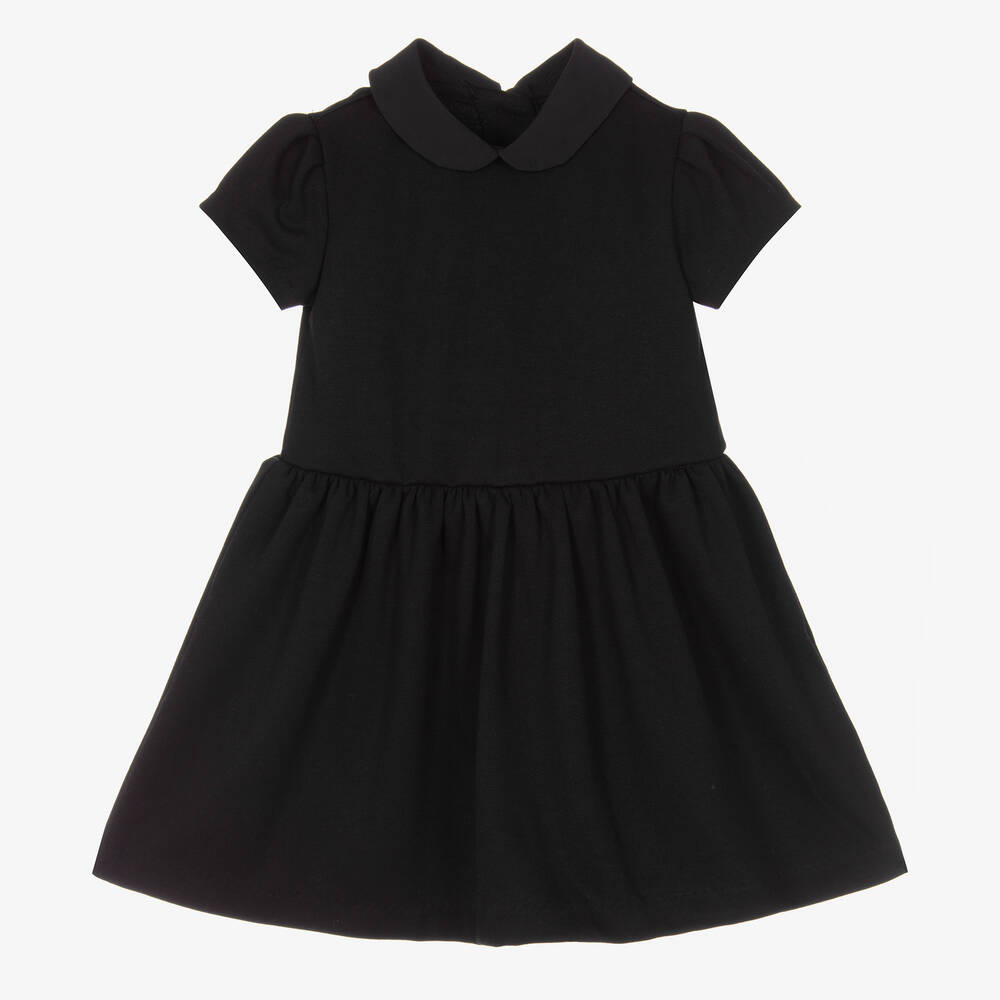 Ralph Lauren - Черное хлопковое платье для малышек | Childrensalon
