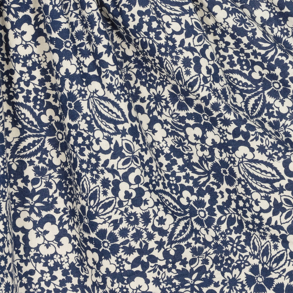 Ralph Lauren-Baby Girls Blue Cotton Floral Dress | Childrensalon Outlet