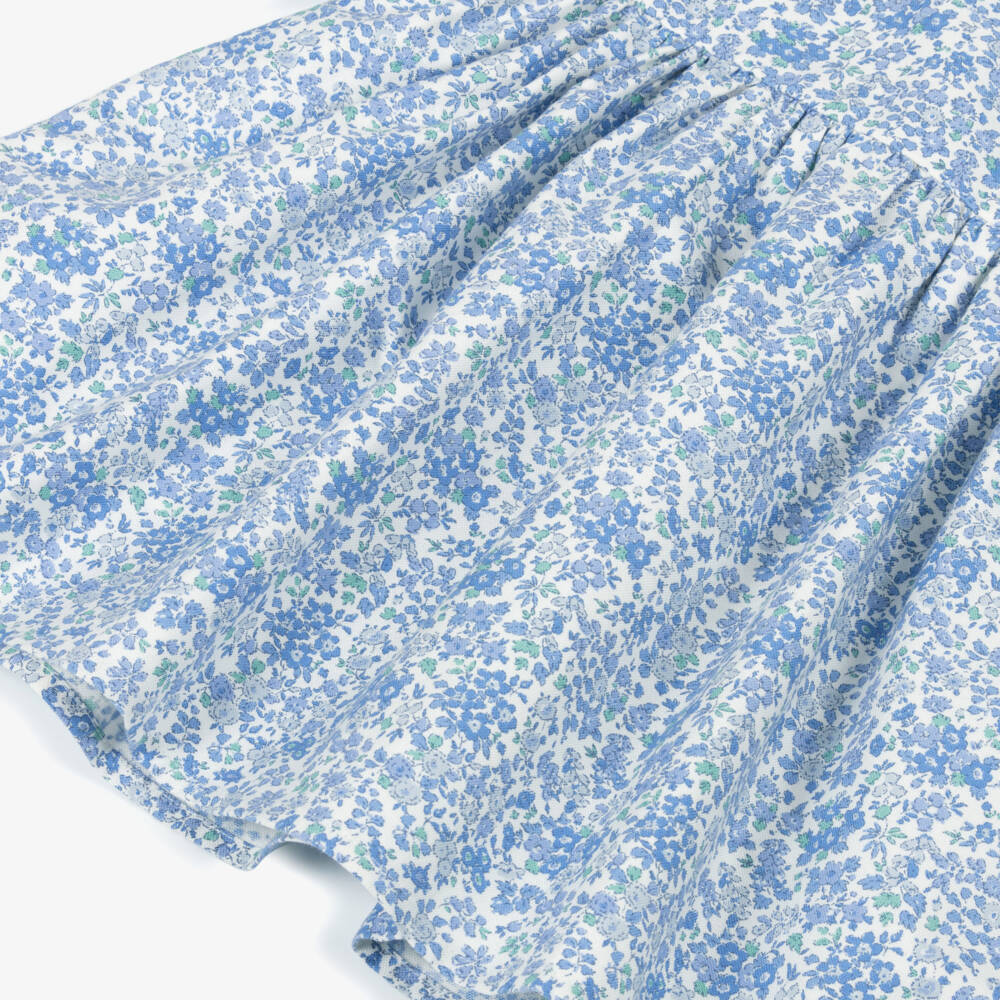 Ralph Lauren-Baby Girls Blue Floral Cotton Shirt Dress | Childrensalon Outlet