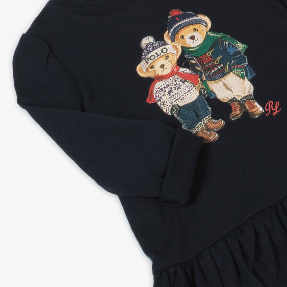 Ralph Lauren-طقم ليقنز لون عاجي وكحلي للمولودات | Childrensalon Outlet