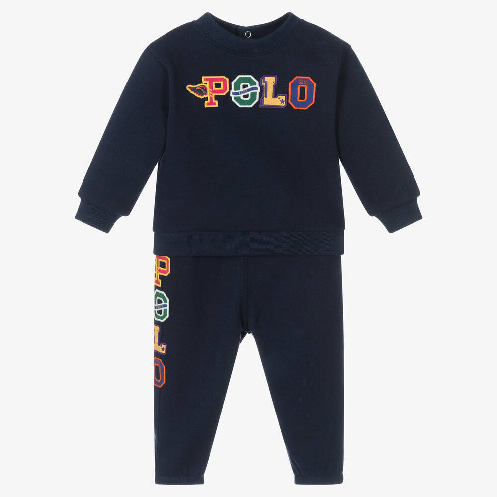 Ralph Lauren - Blauer Trainingsanzug für Babys (M) | Childrensalon