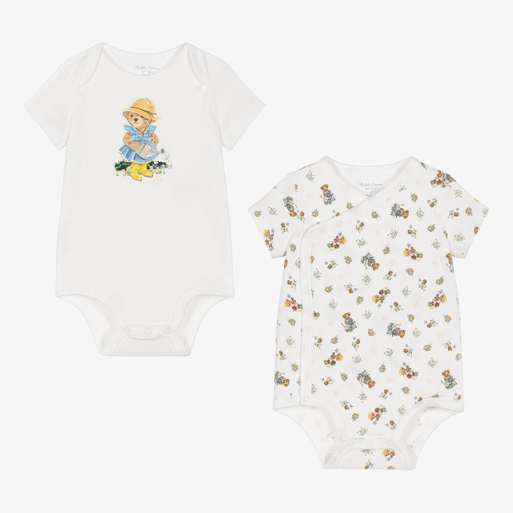 Ralph Lauren - Bodies en coton bébé fille (x 2) | Childrensalon