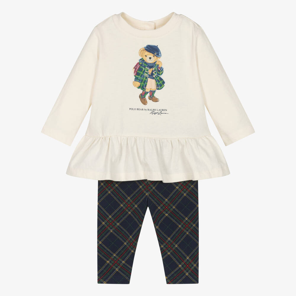 Ralph Lauren - Baby Girls Cotton Top & Leggings Set | Childrensalon