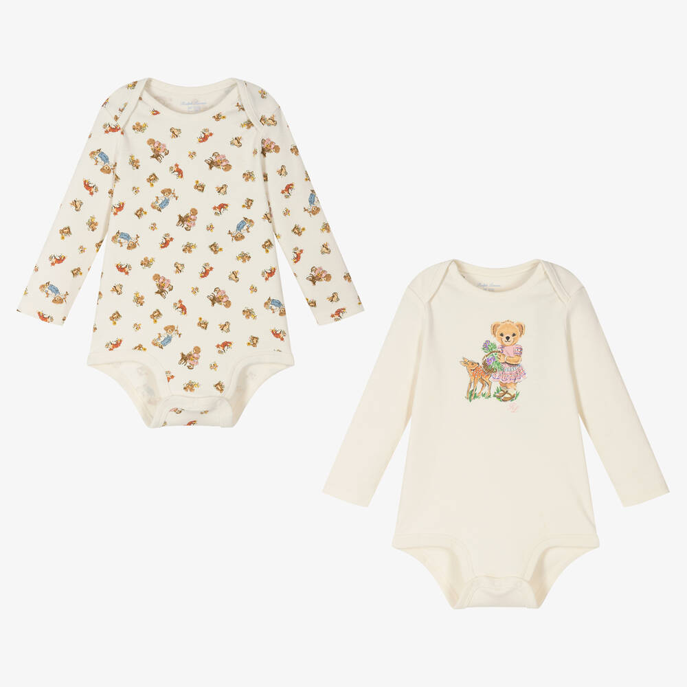 Ralph Lauren - Bodies ivoire ours - lot de 2  | Childrensalon