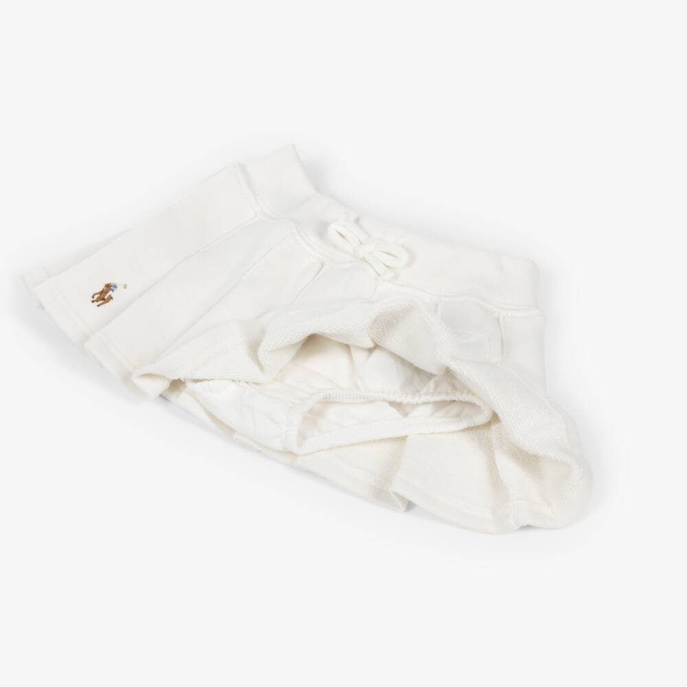 Ralph Lauren-Baby Girls Ivory Cotton Sweatshirt & Skirt Set | Childrensalon Outlet