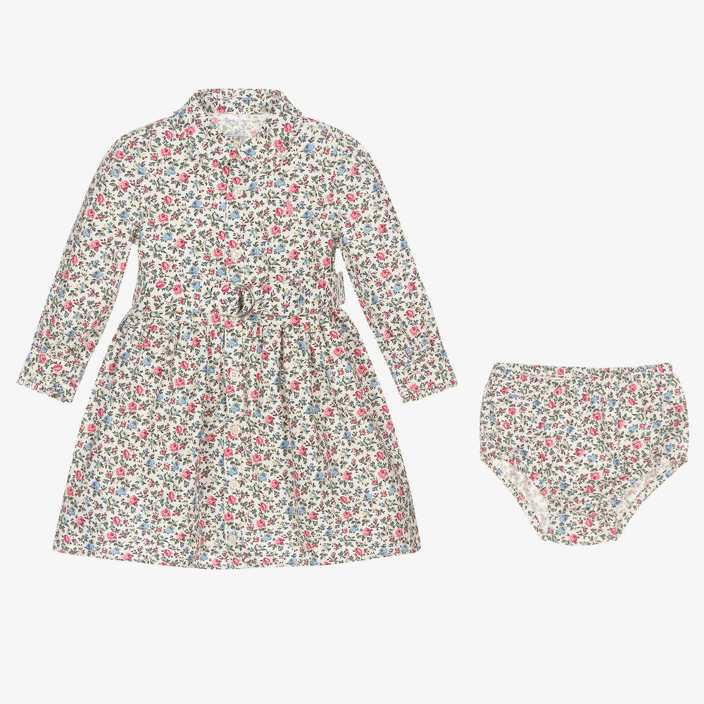 Ralph Lauren Baby Girls Ivory Dress Set Childrensalon Outlet