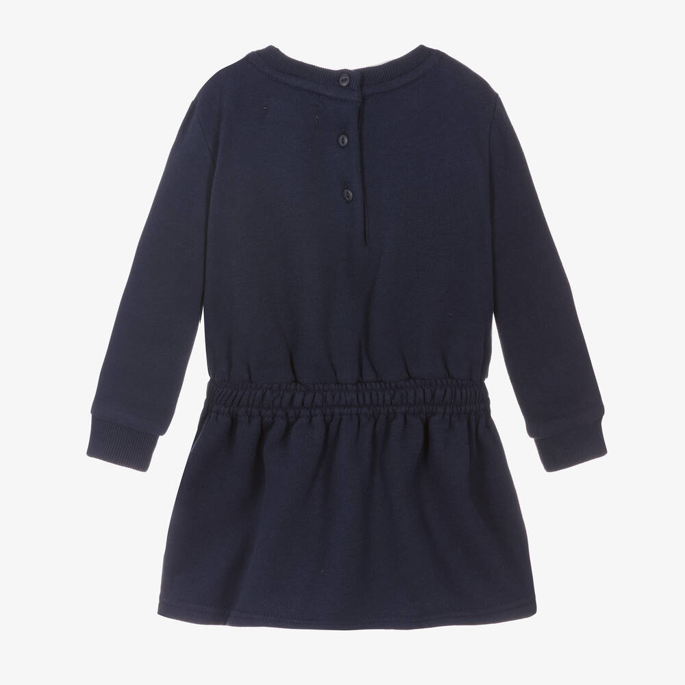 Ralph Lauren-فستان قطن جيرسي لون كحلي للمولودات | Childrensalon Outlet