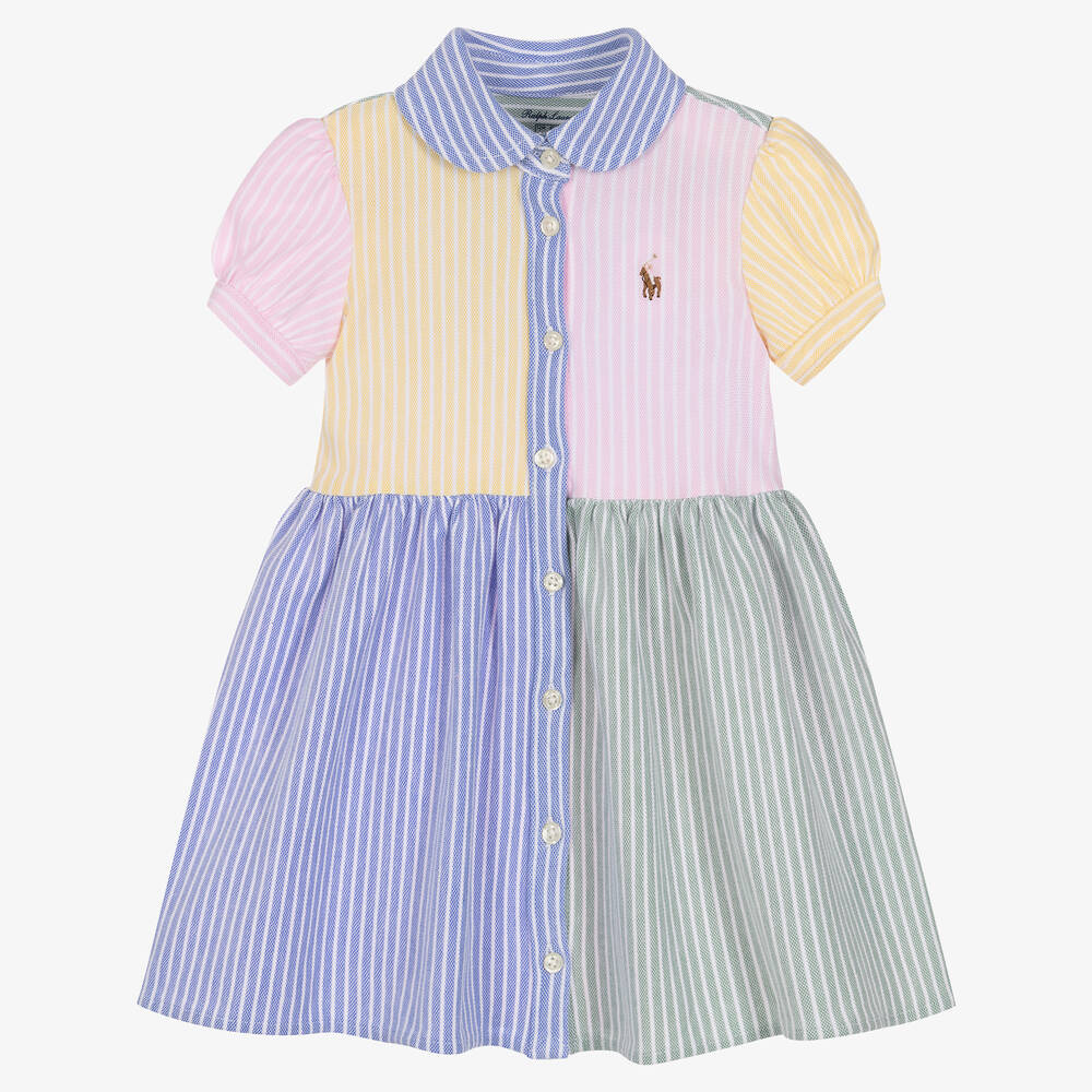 Ralph Lauren - Baby Girls Multicolour Stripe Dress | Childrensalon