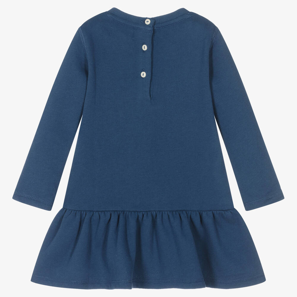 Ralph Lauren-فستان بولو قطن جيرسي لون كحلي للمولودات | Childrensalon Outlet