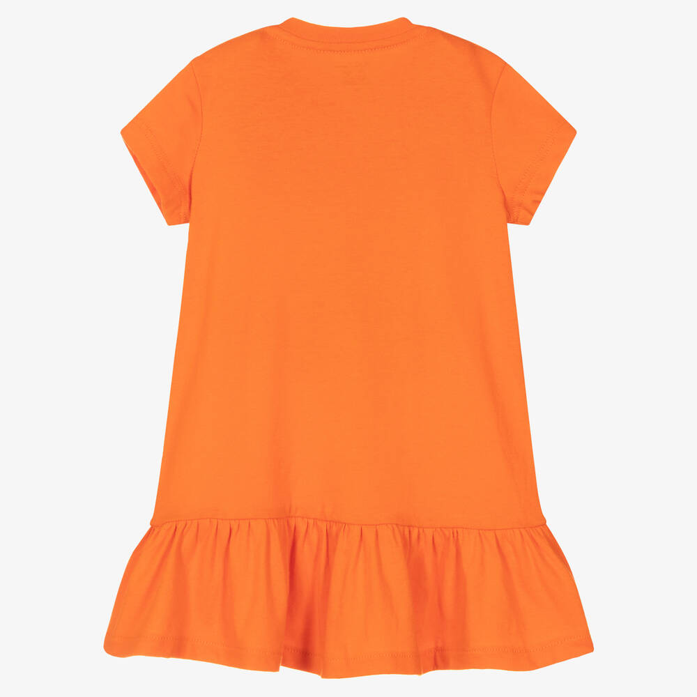 Ralph Lauren-Оранжевое хлопковое платье для малышек | Childrensalon Outlet