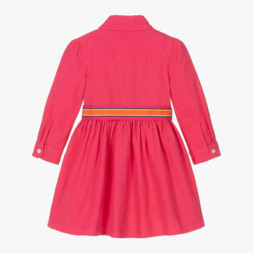 Ralph Lauren-Baby Girls Pink Cotton Shirt Dress | Childrensalon Outlet