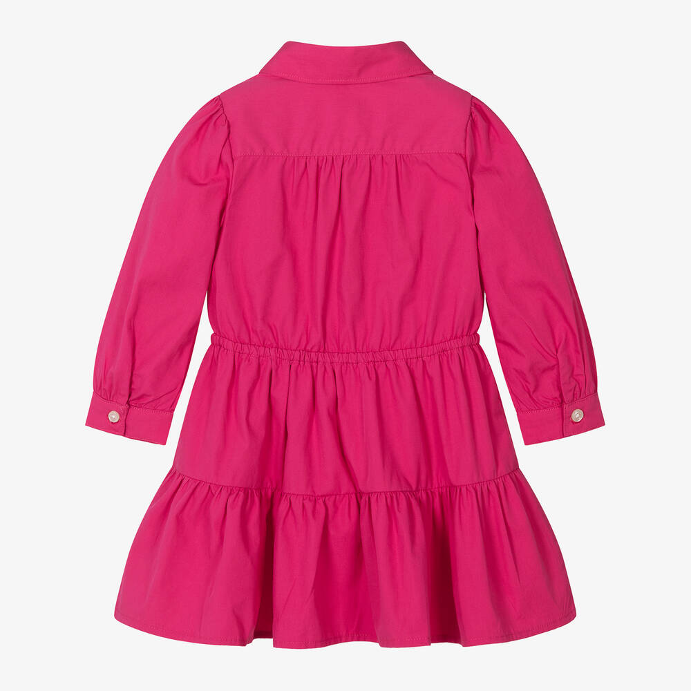 Ralph Lauren-Розовое хлопковое платье-рубашка для малышек | Childrensalon Outlet