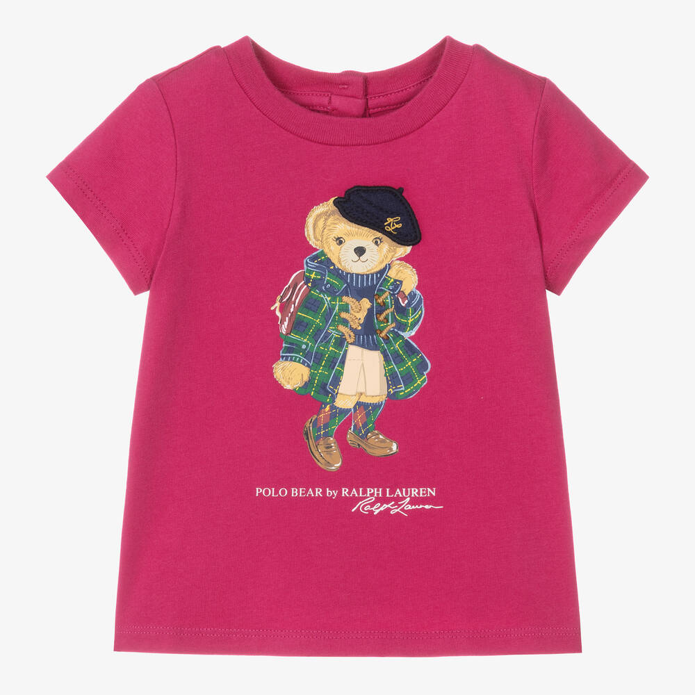 Ralph Lauren - Pinkes Baumwoll-T-Shirt für Babys | Childrensalon