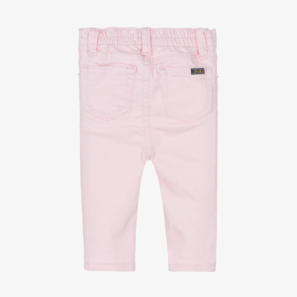 Ralph Lauren-Baby Girls Pink Denim Jeans | Childrensalon Outlet