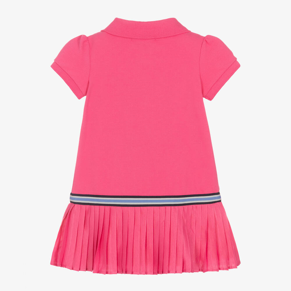 Ralph Lauren Baby Girls Pink Logo Polo Dress Childrensalon Outlet