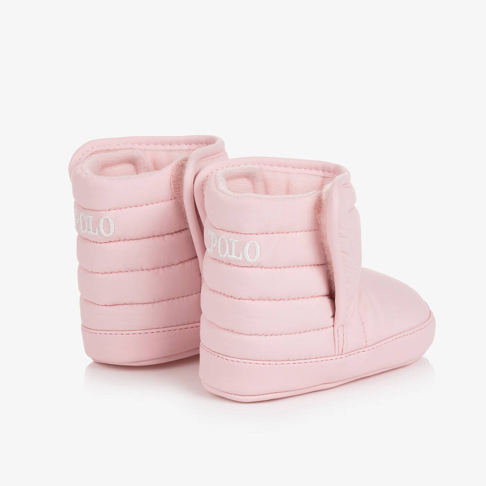 Ralph Lauren Baby Girls Pink Padded Pre Walker Boots