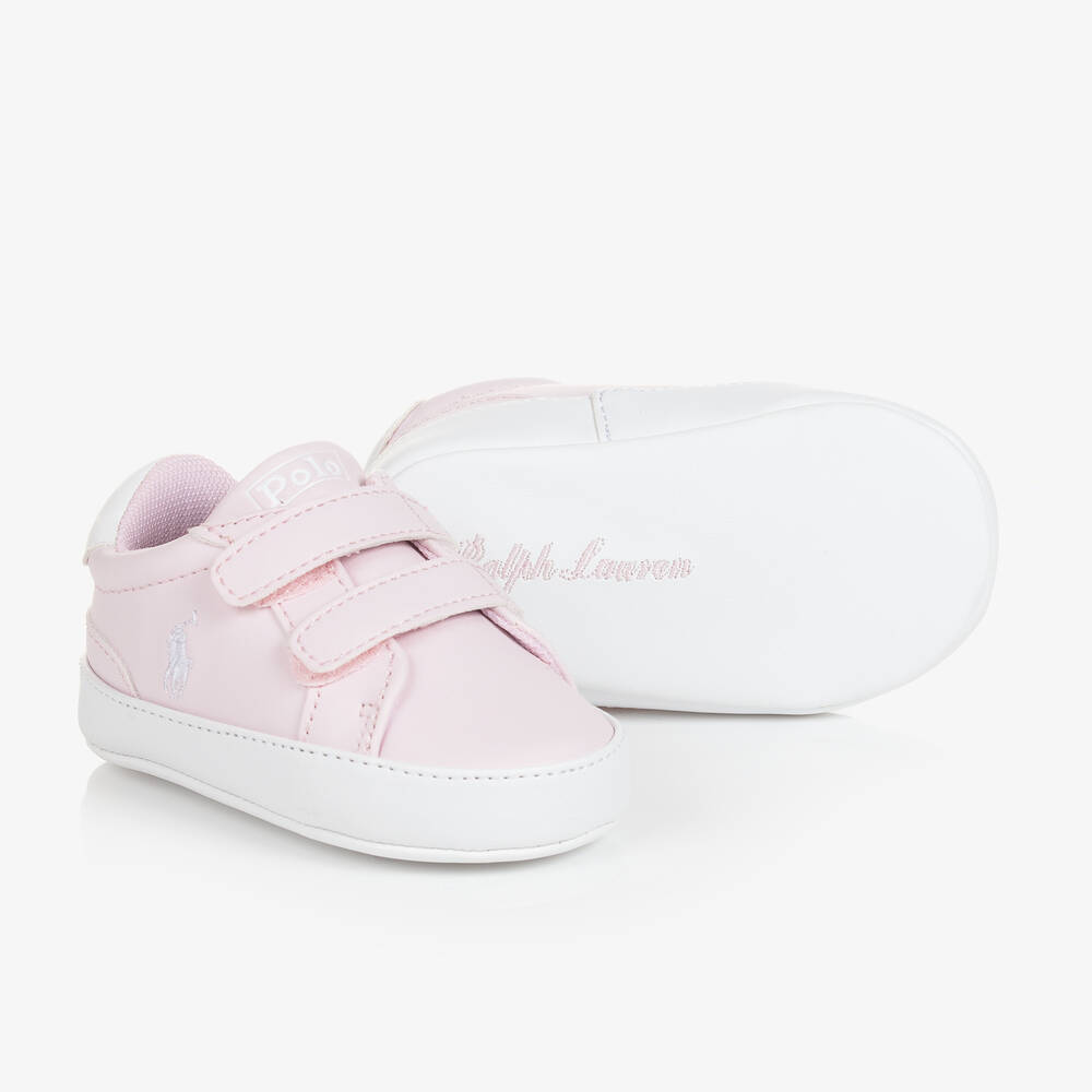 Ralph Lauren - Rosa Krabbel-Sneakers für Babys | Childrensalon