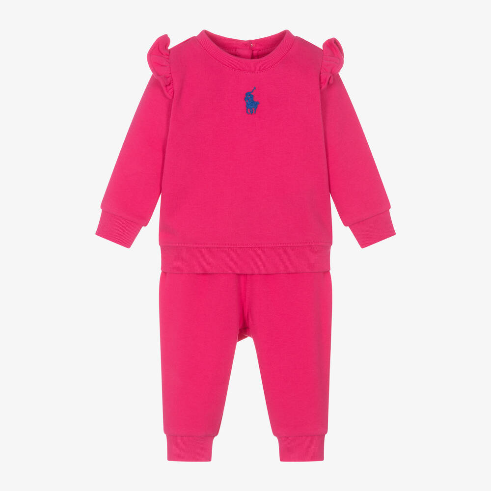 Pink polo tracksuit clearance