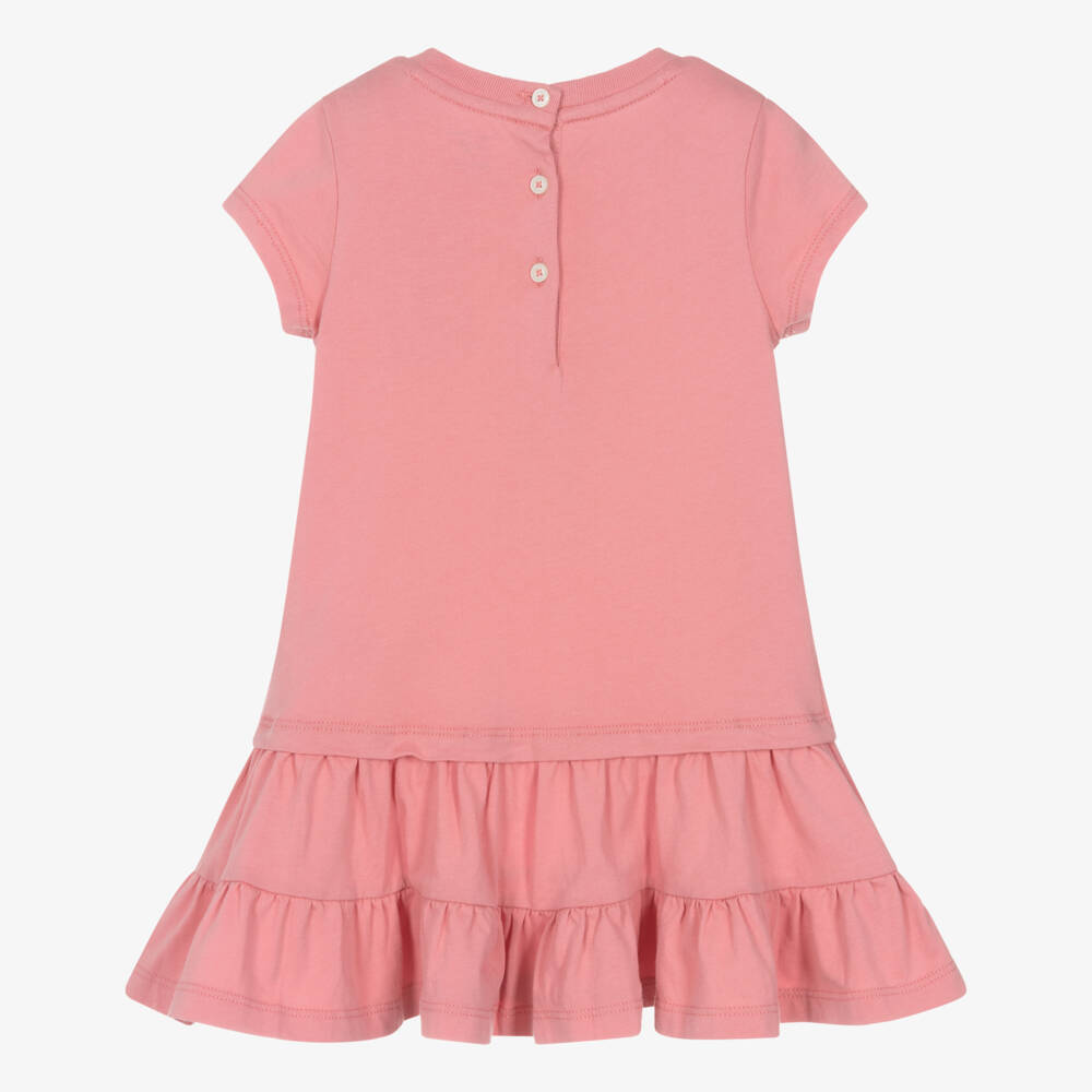 Ralph Lauren-Baby Girls Pink Tennis Polo Bear Cotton T-Shirt Dress | Childrensalon Outlet