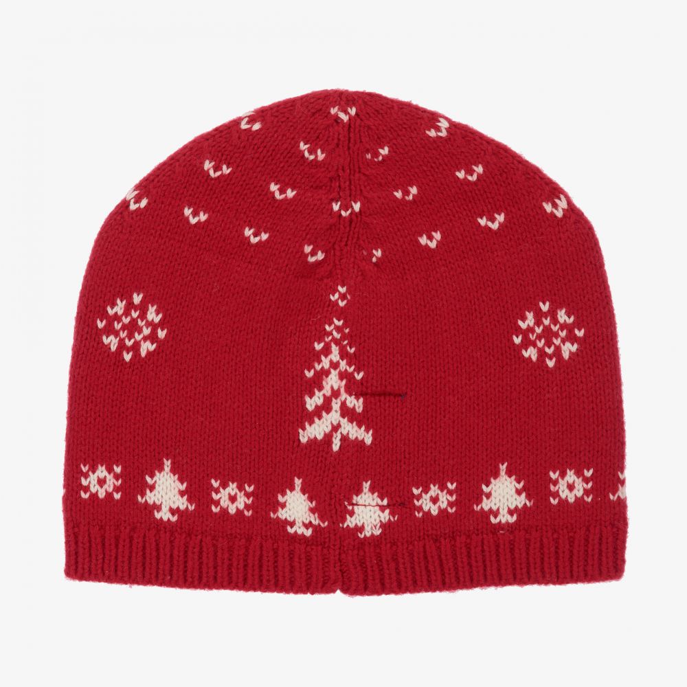 Girls red bobble 2025 hat