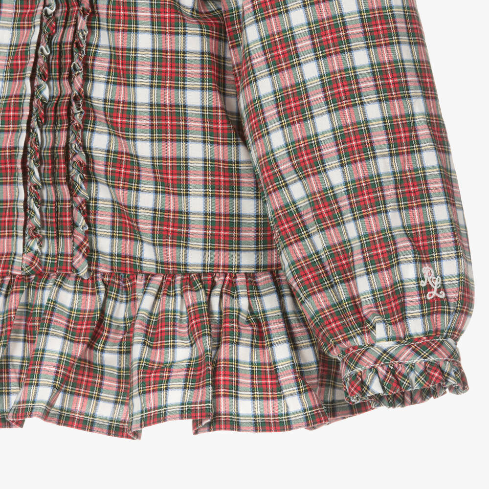 Ralph Lauren-طقم ليقنز كاروهات قطن بوبلين لون أحمر وكحلي | Childrensalon Outlet