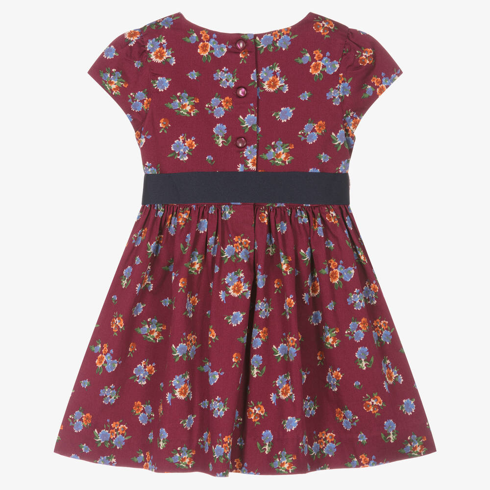 Ralph Lauren-Красное хлопковое платье в цветочек | Childrensalon Outlet