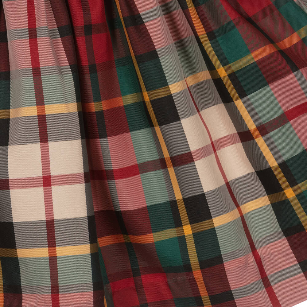 Ralph Lauren-Baby Girls Red & Green Tartan Satin Dress | Childrensalon Outlet