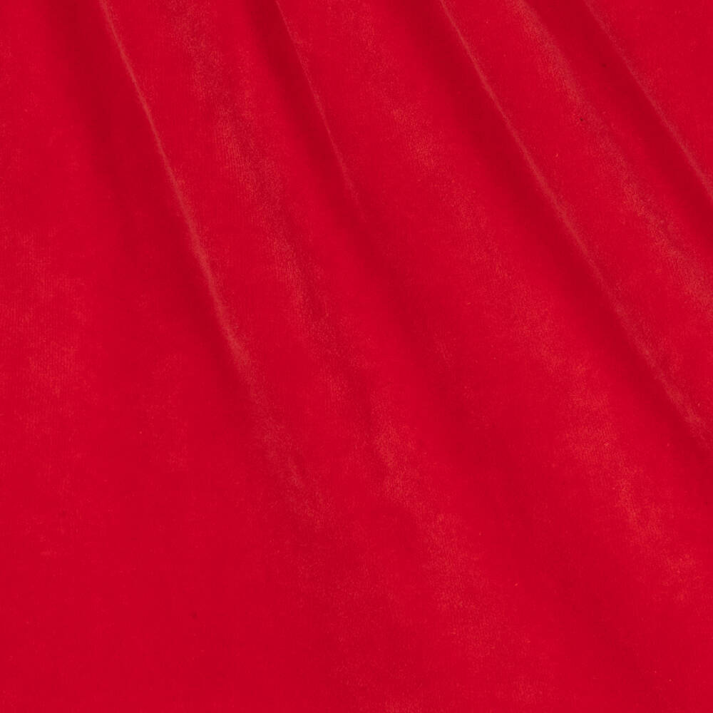 رالف لورين-فستان قطن قطيفة لون أحمر | Childrensalon Outlet