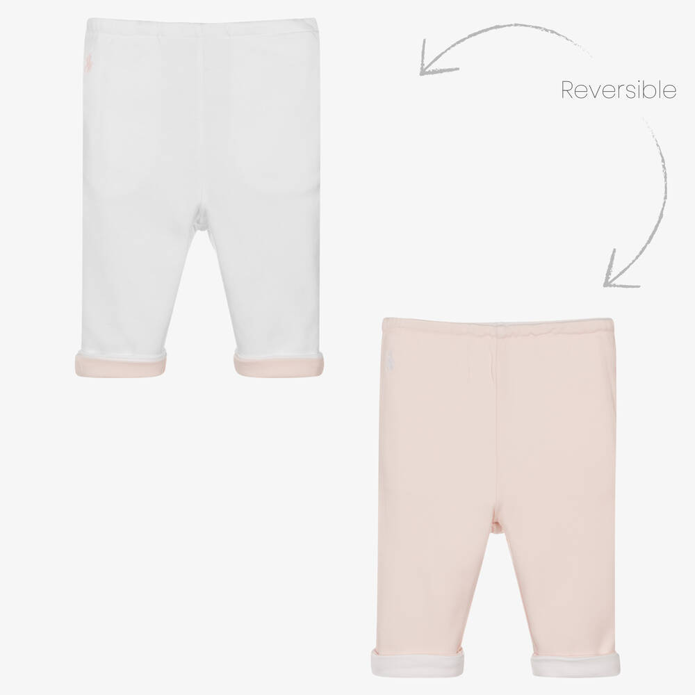 Ralph Lauren - Baby Girls Reversible Trousers | Childrensalon