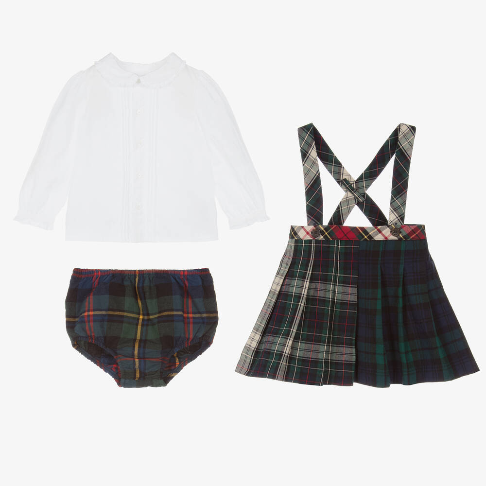Ralph Lauren-Baby Girls Tartan Skirt Set | Childrensalon Outlet
