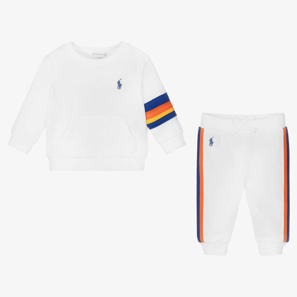 White polo hot sale jogging suit