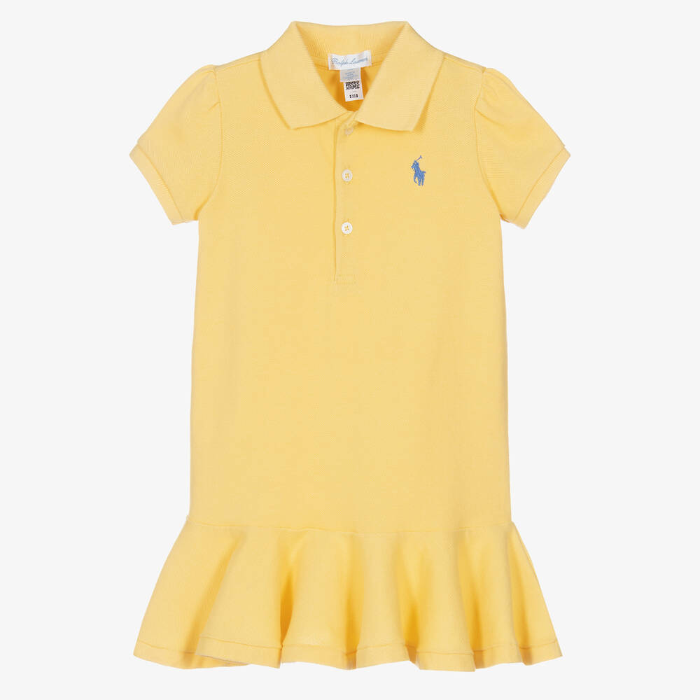 Baby Girls Yellow Cotton Polo Dress