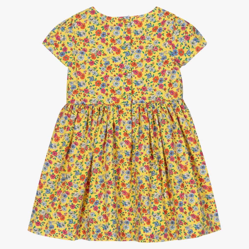 رالف لورين-طقم فستان قطن لون أصفر للمولودات | Childrensalon Outlet