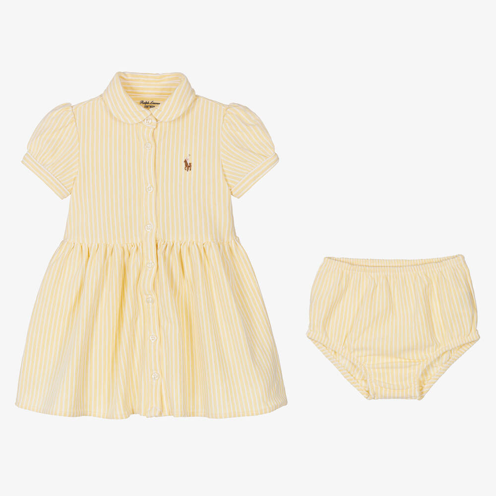 Yellow striped dress on sale