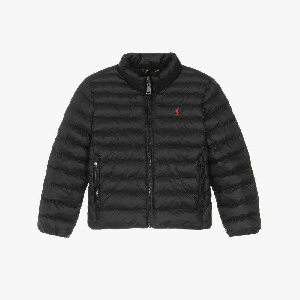 Ralph Lauren-Black Boys Warm Puffer Jacket | Childrensalon Outlet