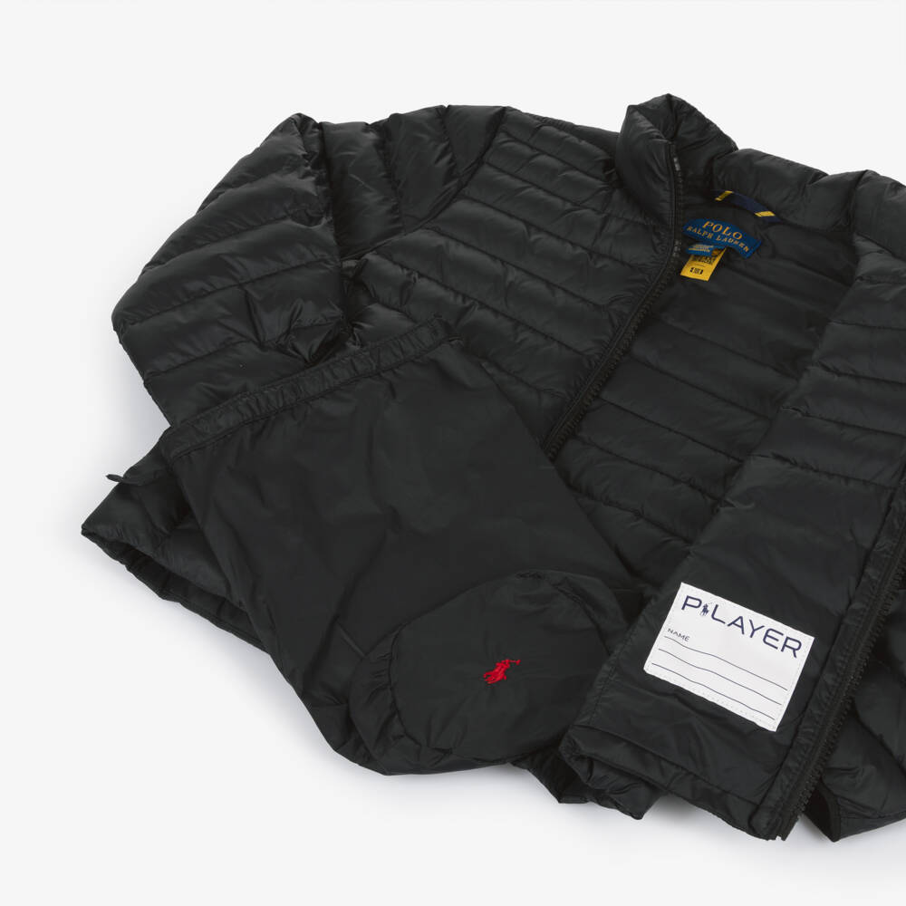 Ralph Lauren-Black Boys Warm Puffer Jacket | Childrensalon Outlet