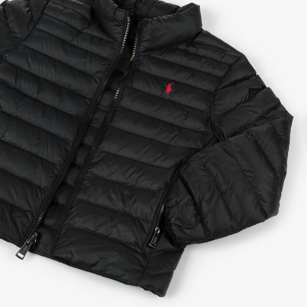 Ralph Lauren-Black Boys Warm Puffer Jacket | Childrensalon Outlet