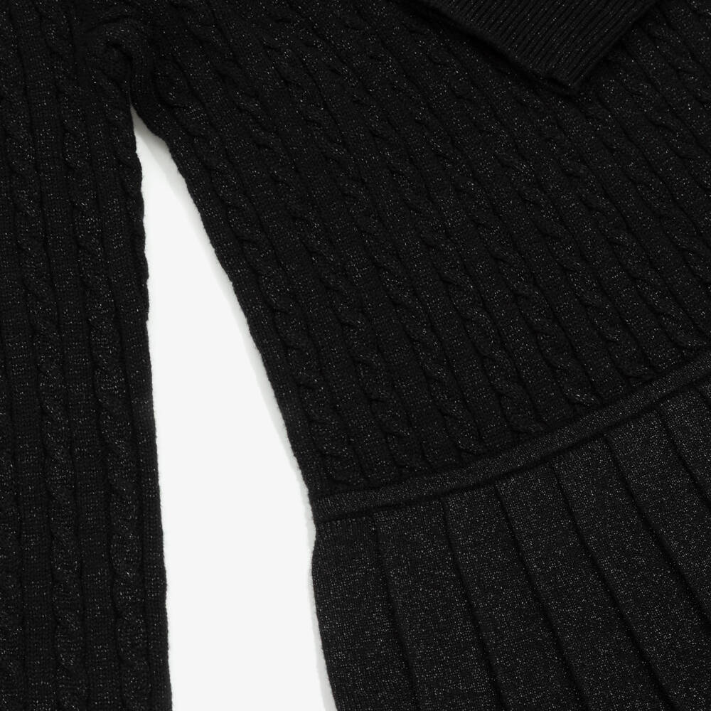 Ralph Lauren-Black Cable Lurex Dress | Childrensalon Outlet