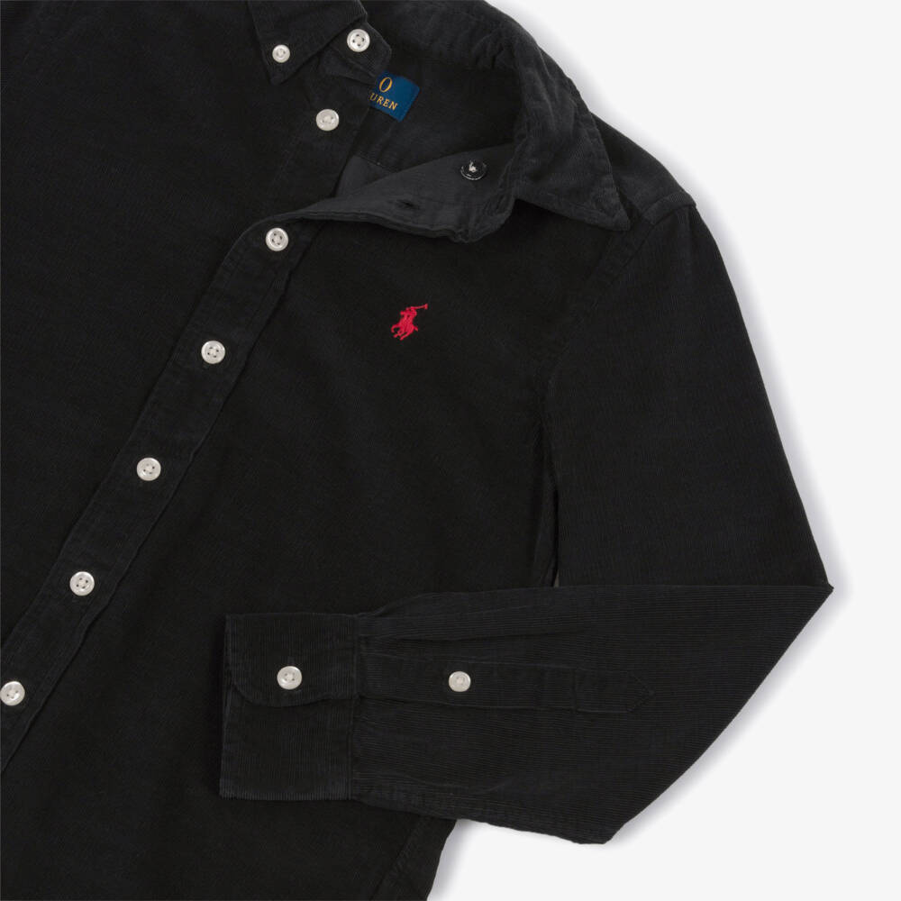 Ralph Lauren-Black Cord Shirt | Childrensalon Outlet